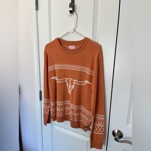 Pink Lily Women's Rust Crewneck Sweater